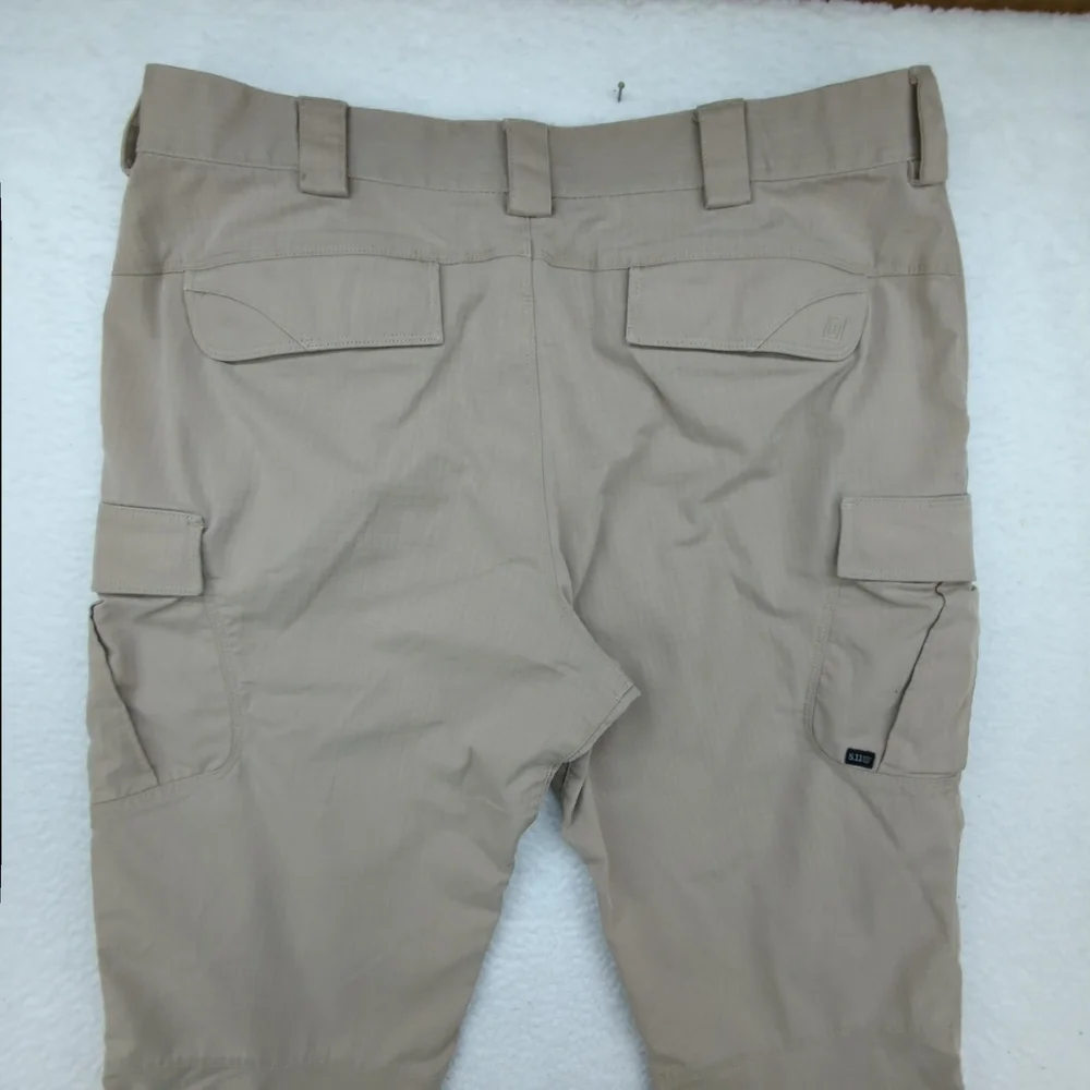 5.11 Tactical Pants Mens 38x34 Ripstop Cargo Pockets Khaki Outdoor Workwear